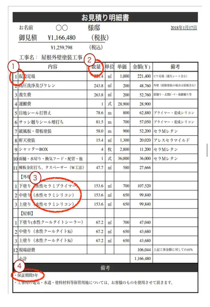 良い例 悪い例でわかる 外壁塗装で失敗しない見積書4つの注意点